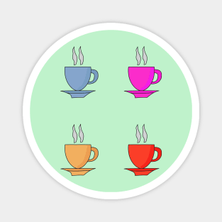 Coffee and Tea Cups Magnet